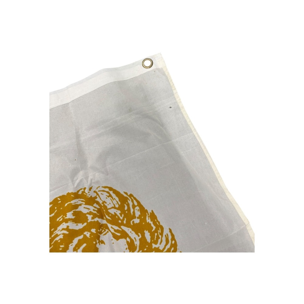 Bob Marley Flag Banner Unisex Large White Gold Good Vintage Lion King of Reggae - Picture 6 of 6